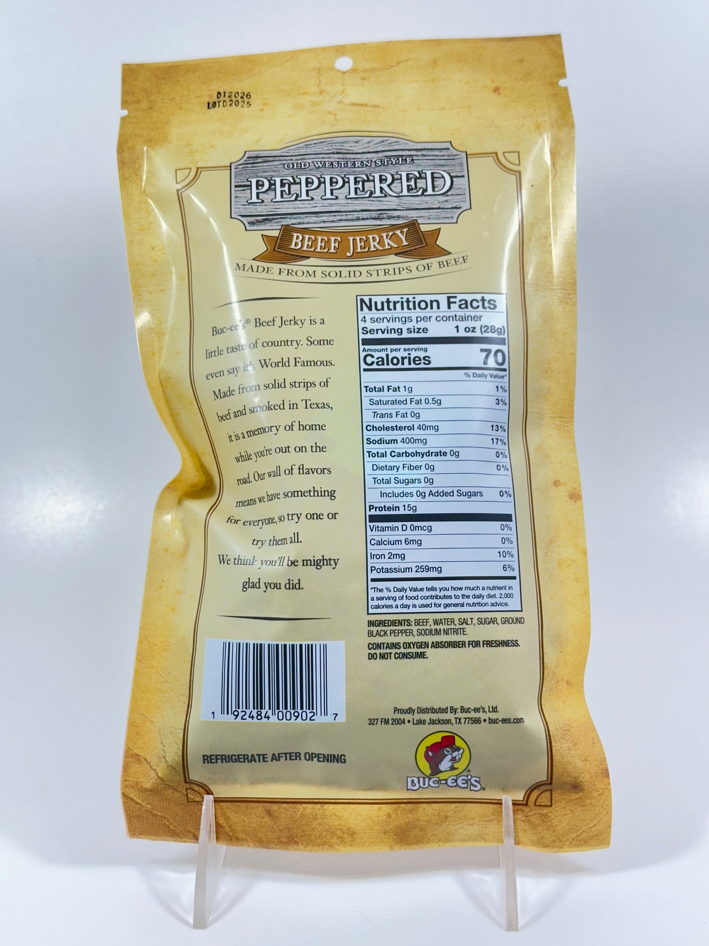 Buc-ee's Old Western Style Peppered Beef Jerky